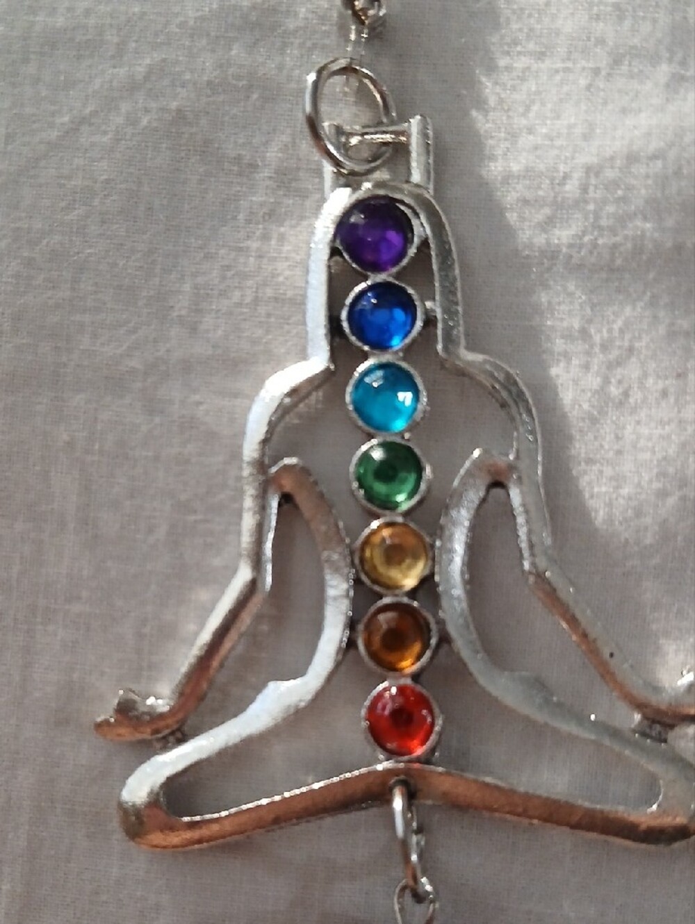 NWOT Chakra Meditation  Sun Catcher - Multicolor Crystal Beads